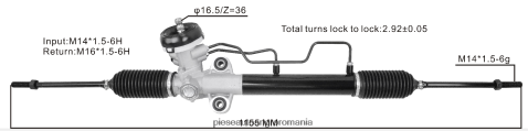 2N668F2738 Magazin De Piese Auto Angro | cremalieră servodirecție 57710-25010 57710-25000 57710-25510 HYUNDAI/KIA